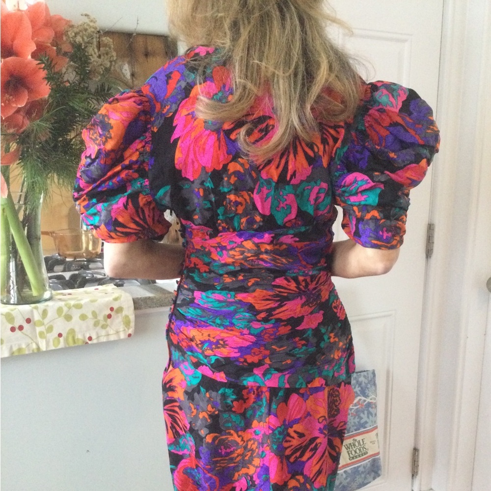 Vintage Flora Kung Silk Dress